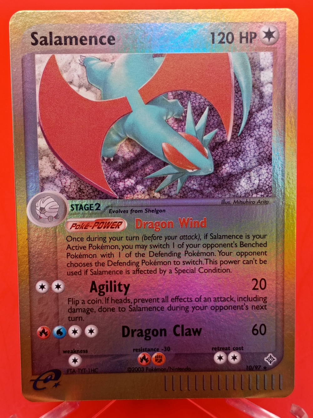 Salamence 10/97 Reverse Holo EX Dragon E-reader Near Mint Pokémon TCG